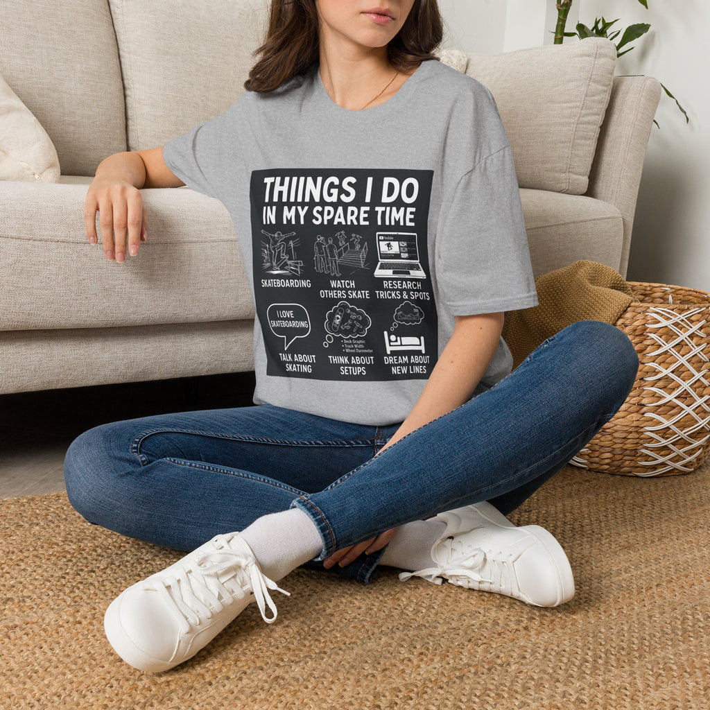 Things I Do In My Spare Time SKATEBOARD Graphic Tee