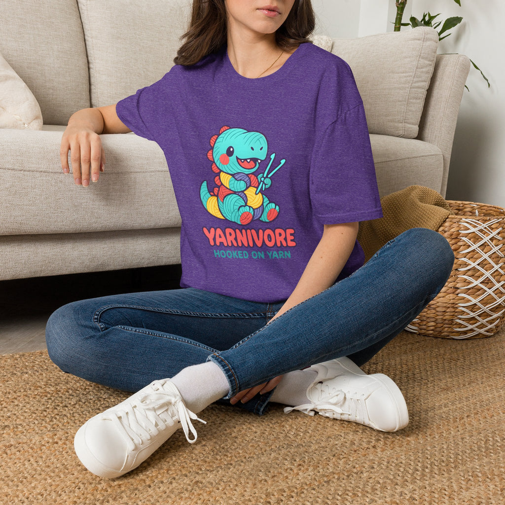 Yarnivore Knitting Dinosaur T-Shirt