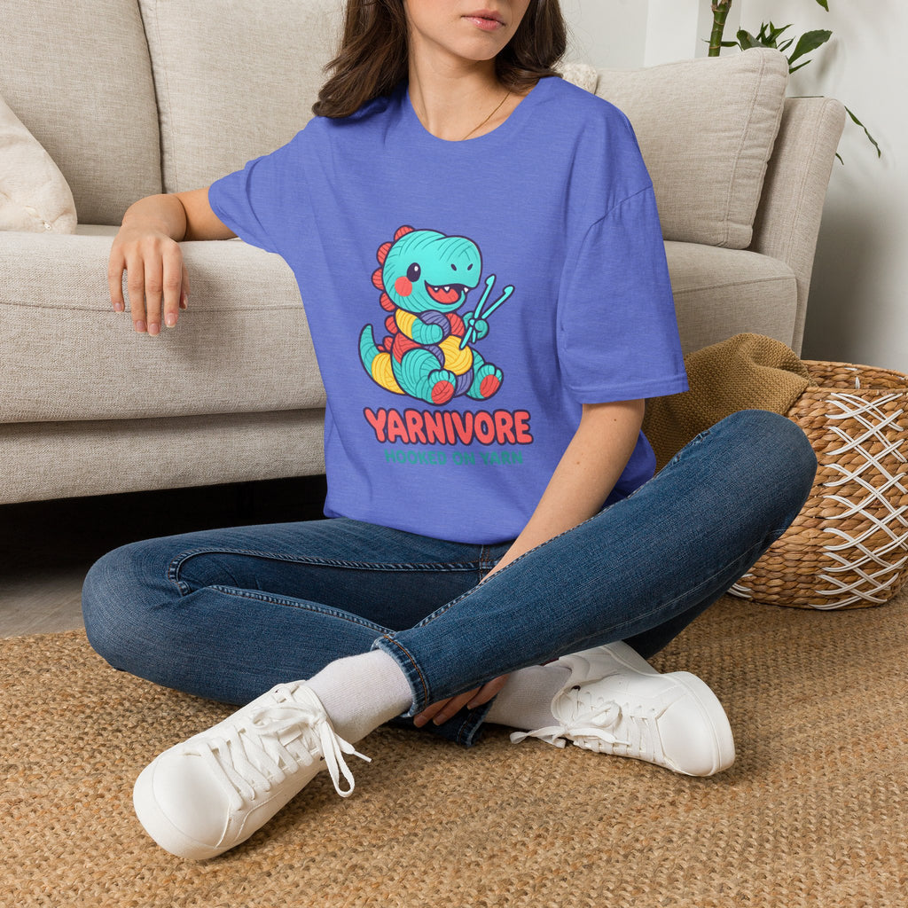 Yarnivore Knitting Dinosaur T-Shirt