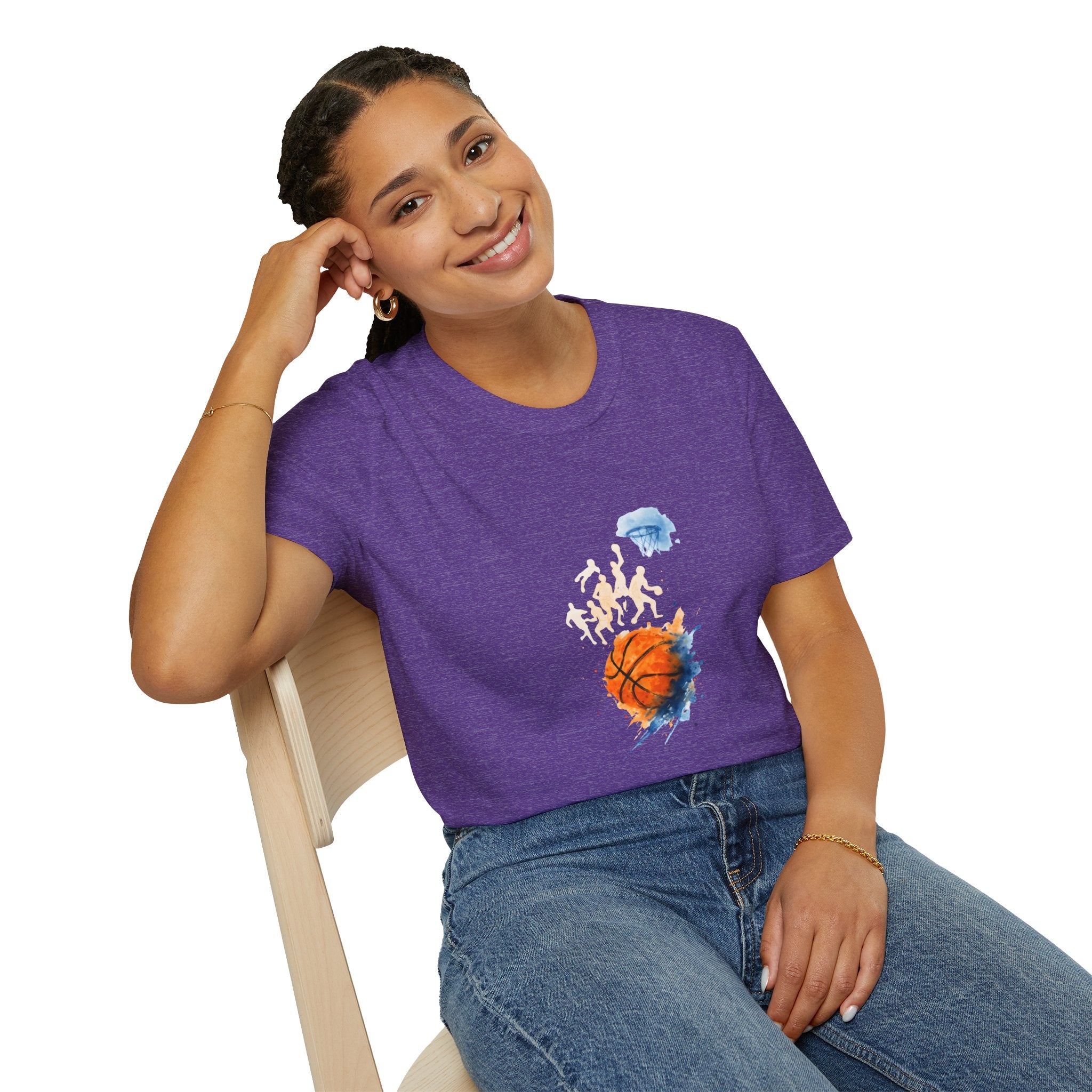 Watercolor basketball scene T-Shirt