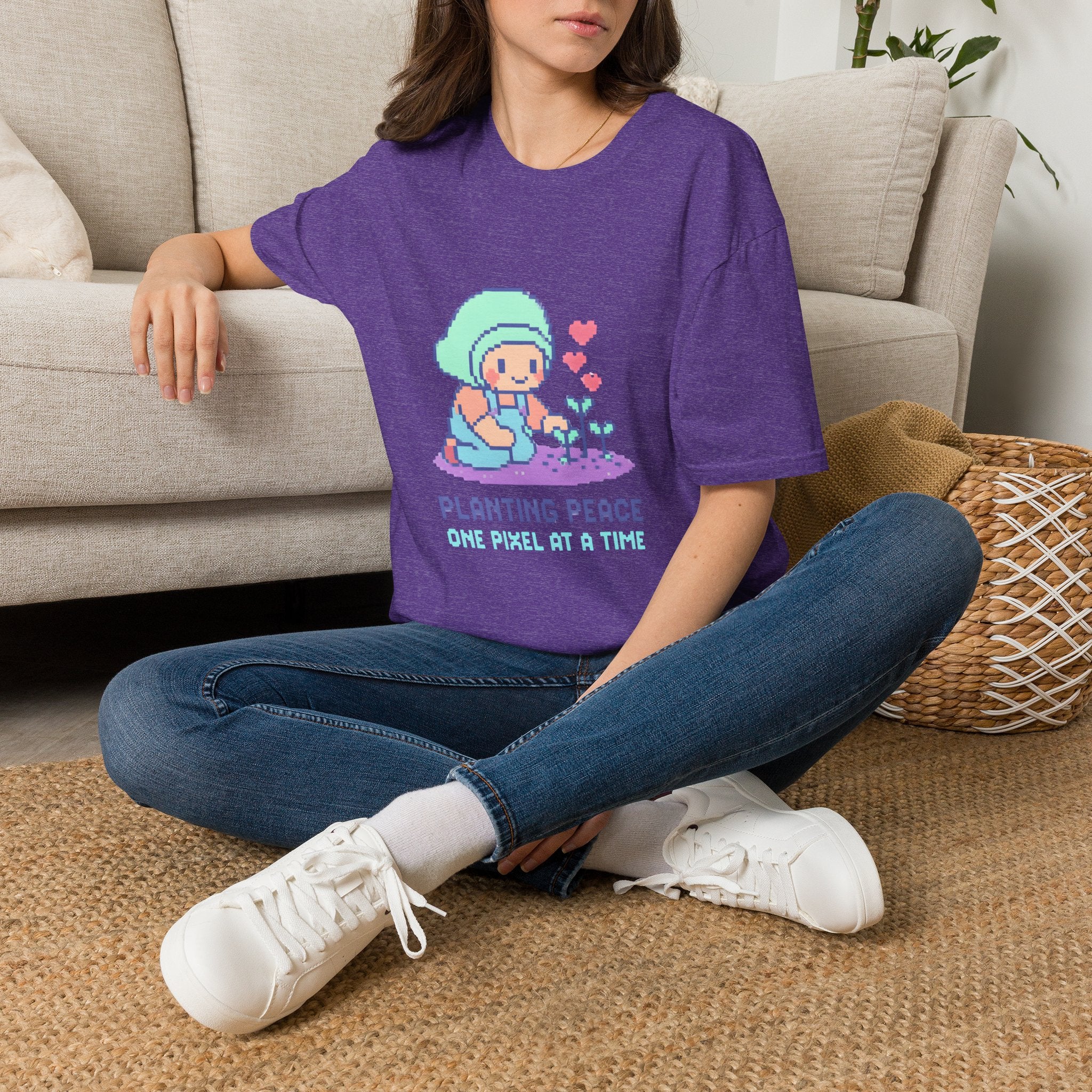 Planting Peace Pixel Art T-Shirt