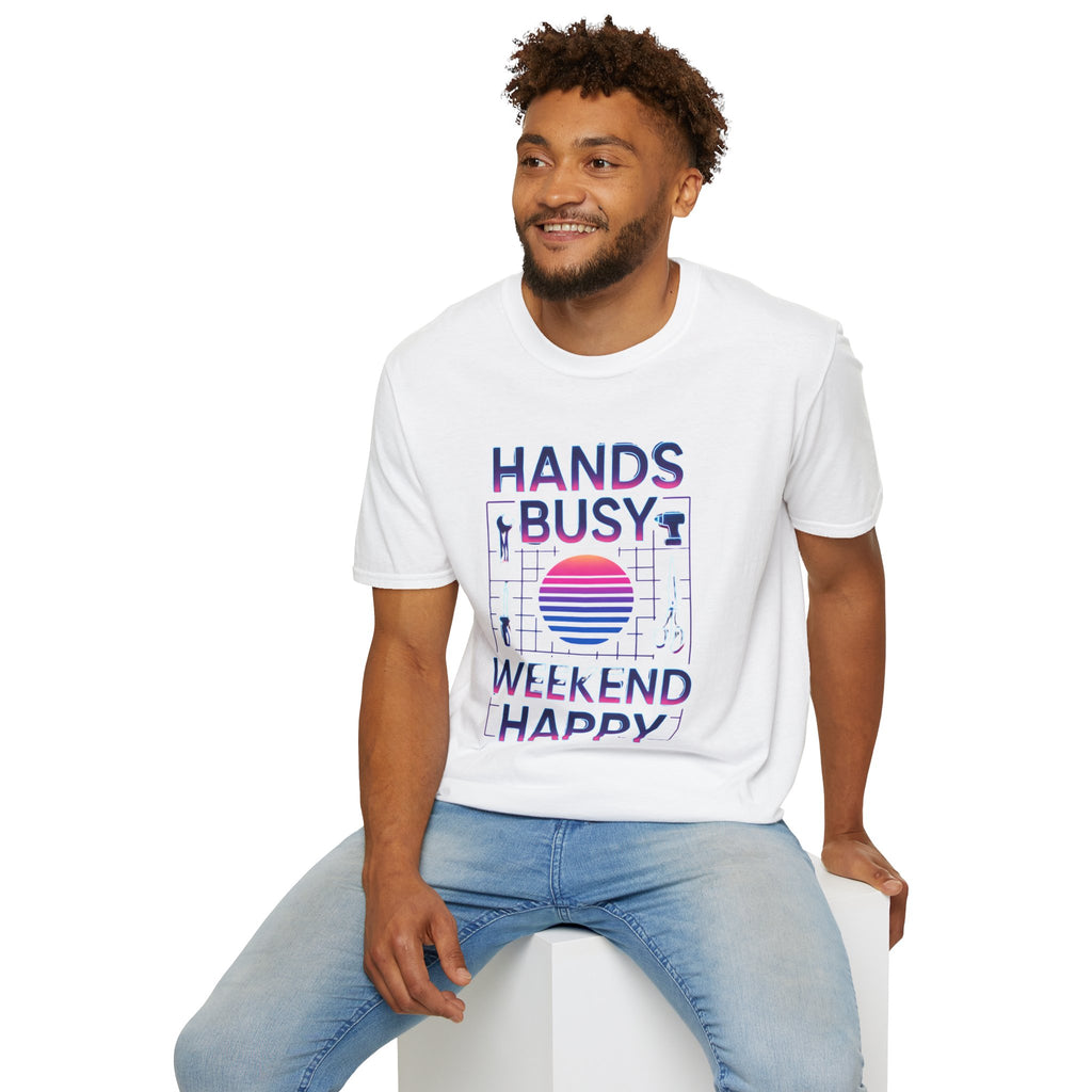 Busy Hands Neon Sign T-Shirt