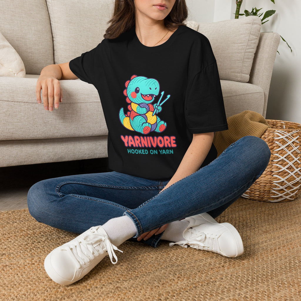 Yarnivore Knitting Dinosaur T-Shirt