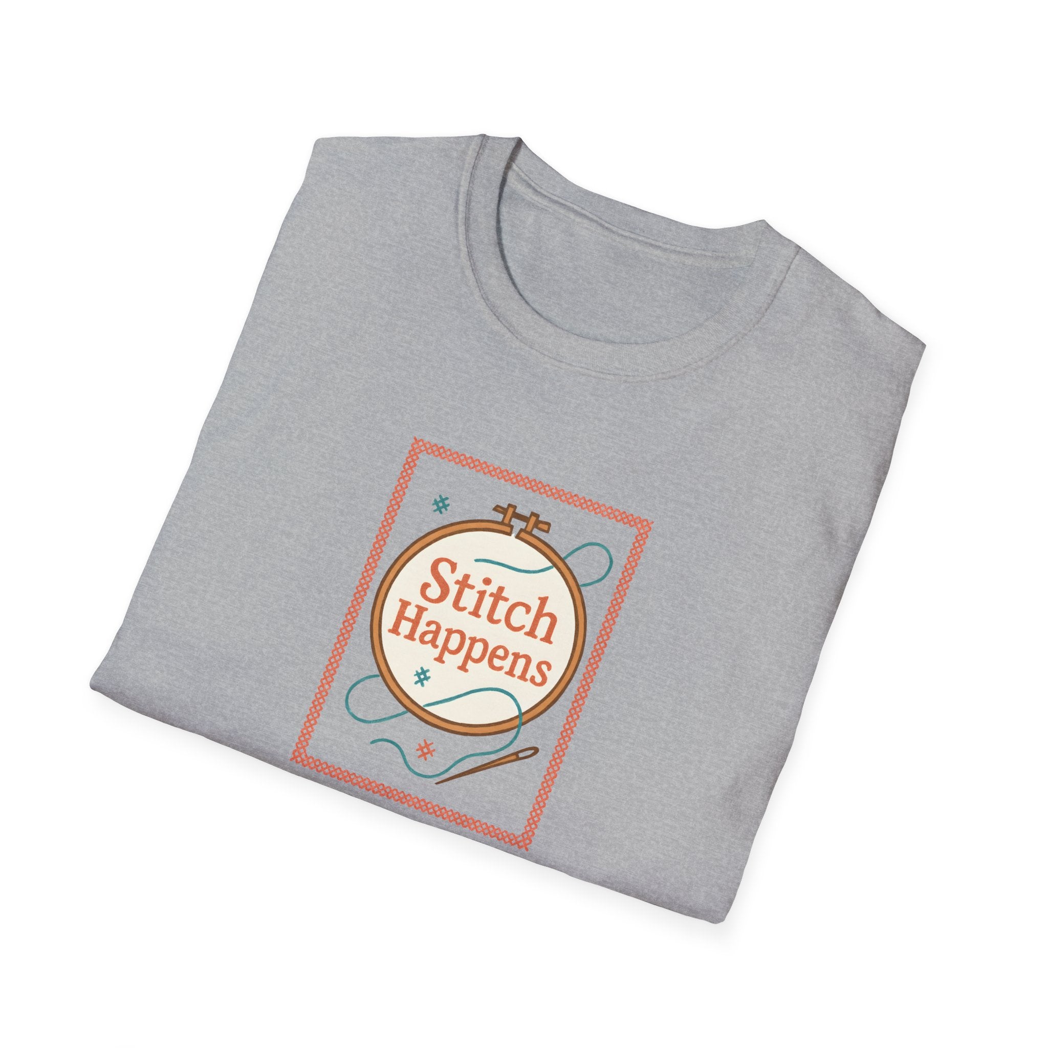Stitch Happens Embroidery T-Shirt