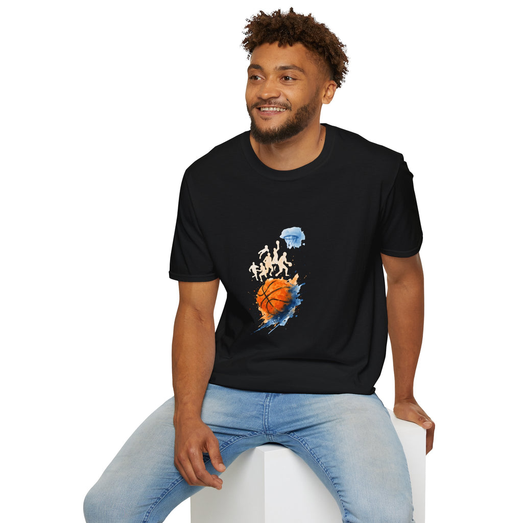 Watercolor basketball scene T-Shirt
