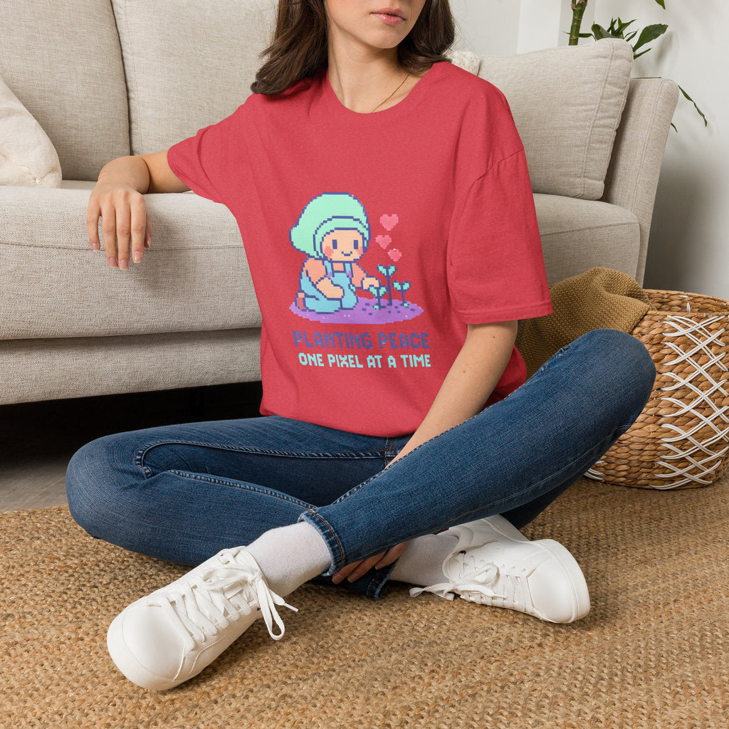 Planting Peace Pixel Art T-Shirt