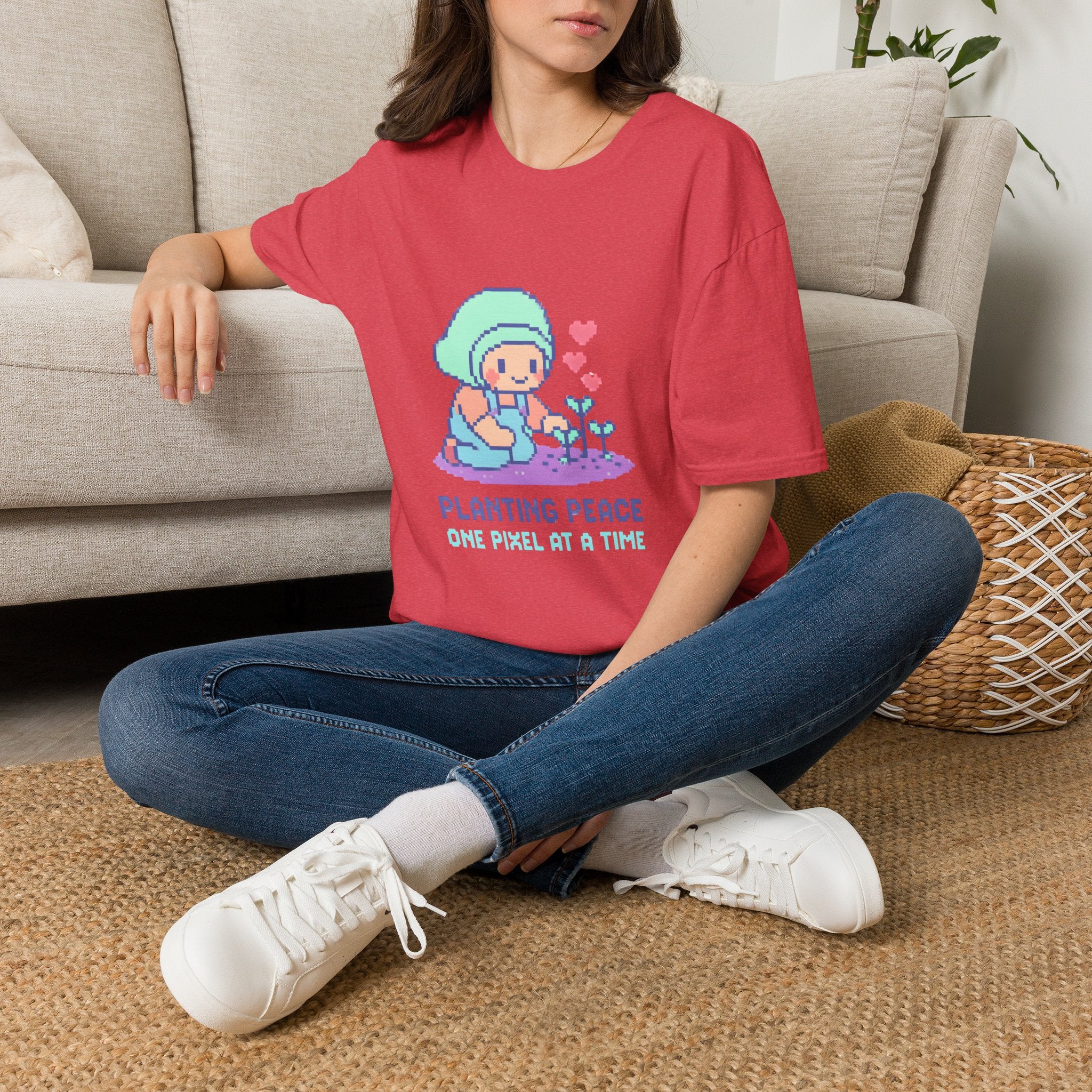 Planting Peace Pixel Art T-Shirt