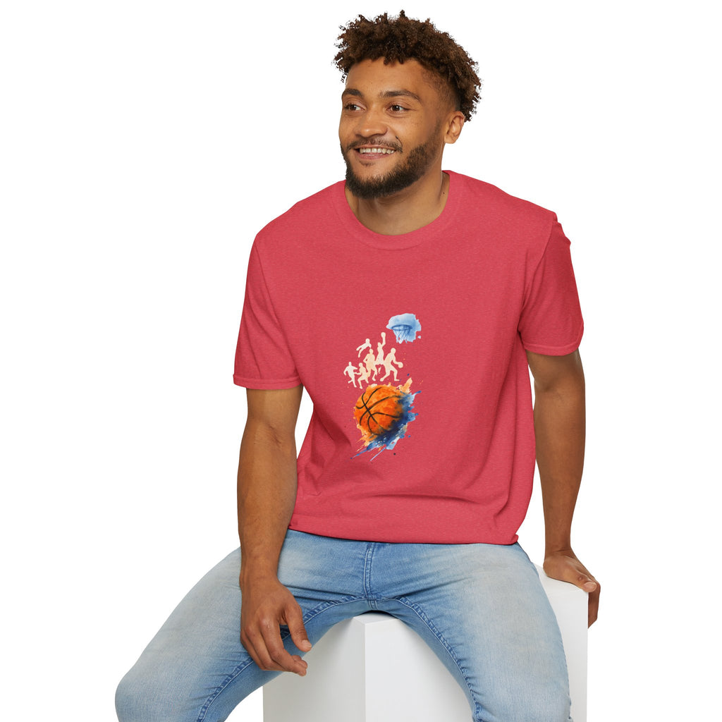 Watercolor basketball scene T-Shirt