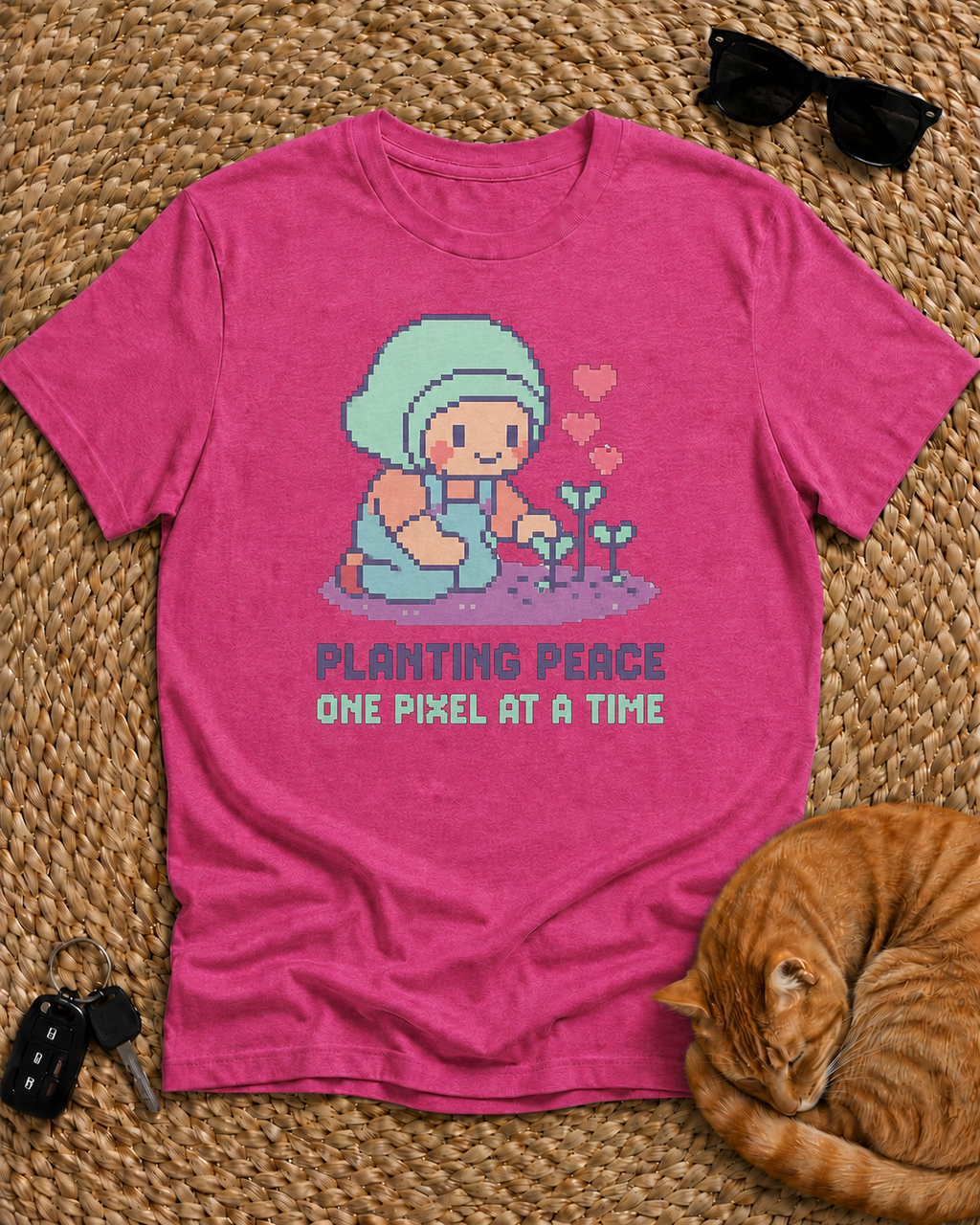 Planting Peace Pixel Art T-Shirt