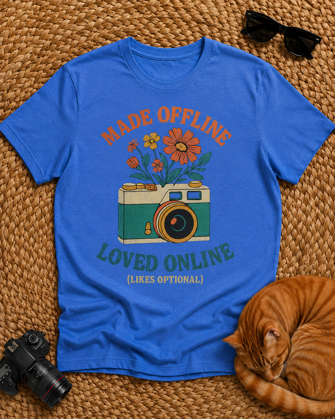 Camera with Flowers T-Shirt