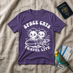 Space Cats T-Shirt — Cute Retro Astronaut Cat Graphic Tee (“Space Cats”)