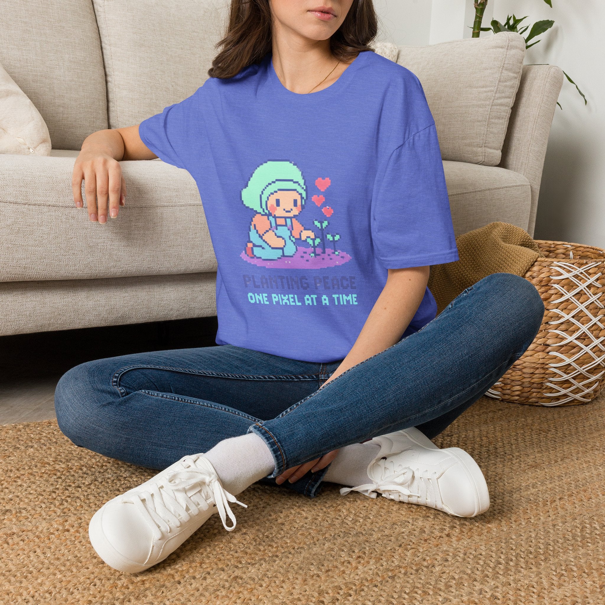 Planting Peace Pixel Art T-Shirt