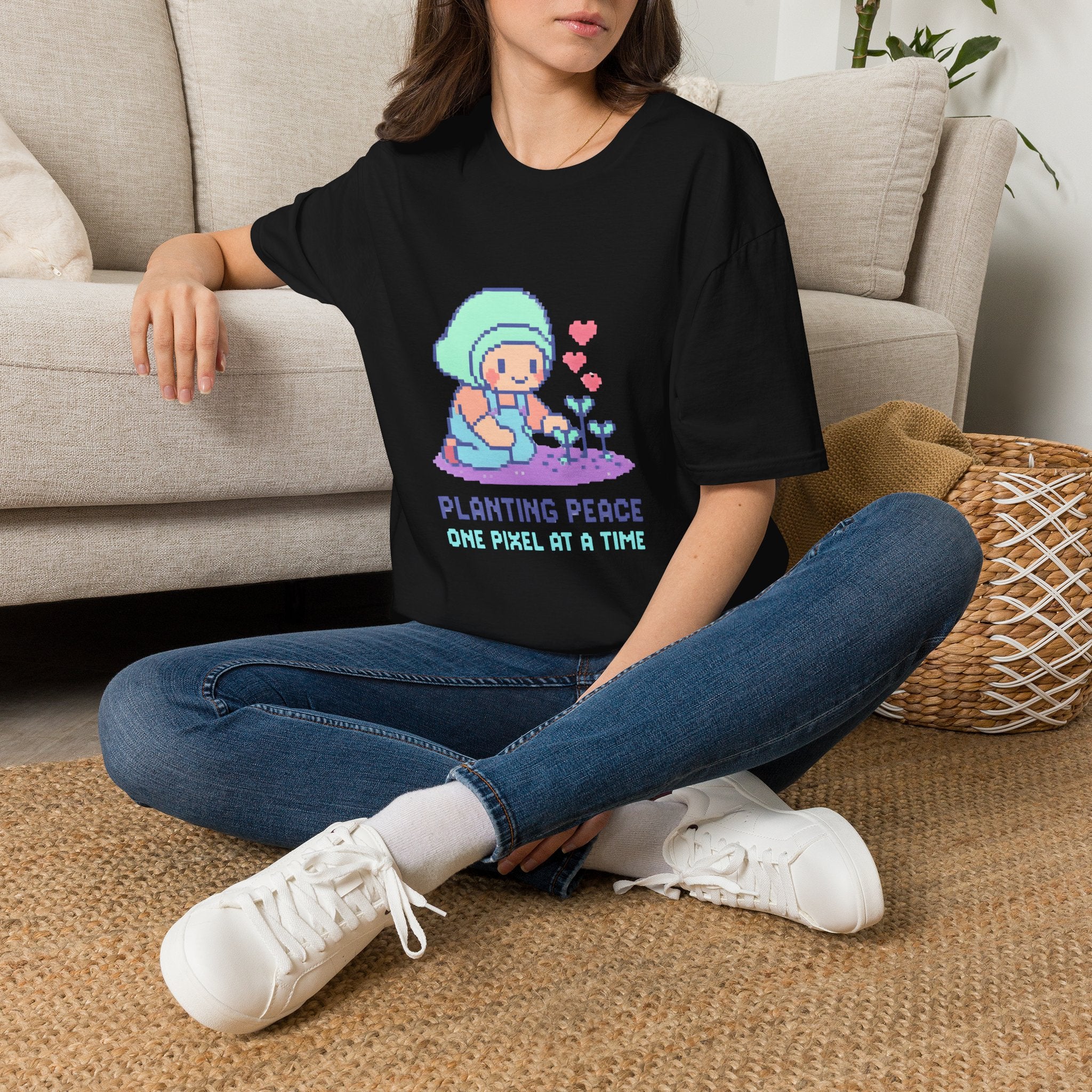 Planting Peace Pixel Art T-Shirt