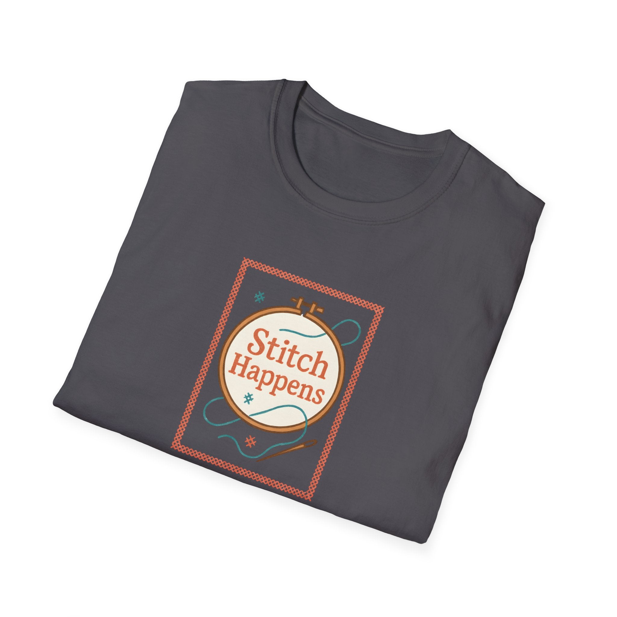 Stitch Happens Embroidery T-Shirt