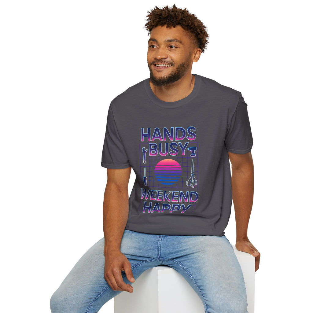 Busy Hands Neon Sign T-Shirt