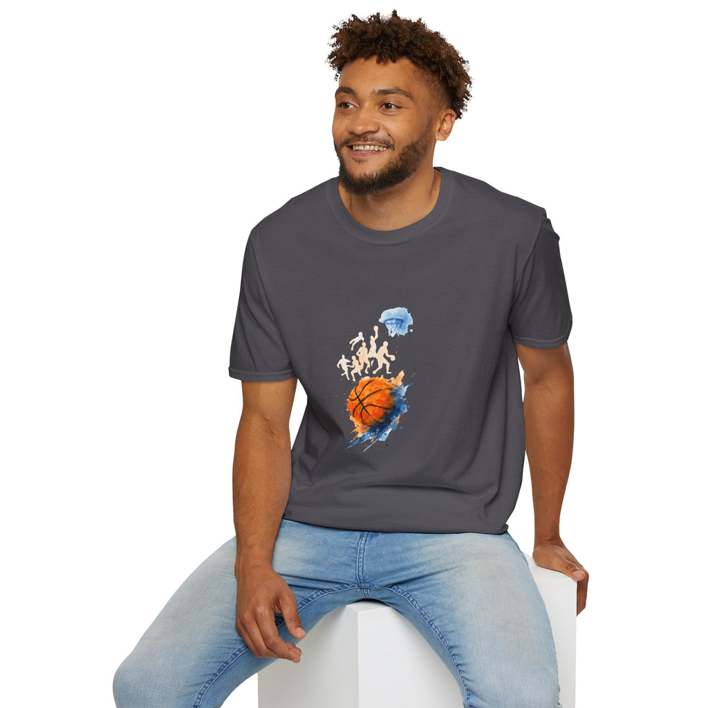 Watercolor basketball scene T-Shirt