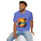 Sunset Surfer on Beach T-Shirt