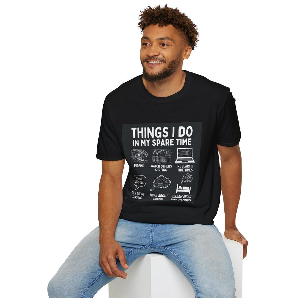 THINGS I DO SURFING Unisex Softstyle T-Shirt