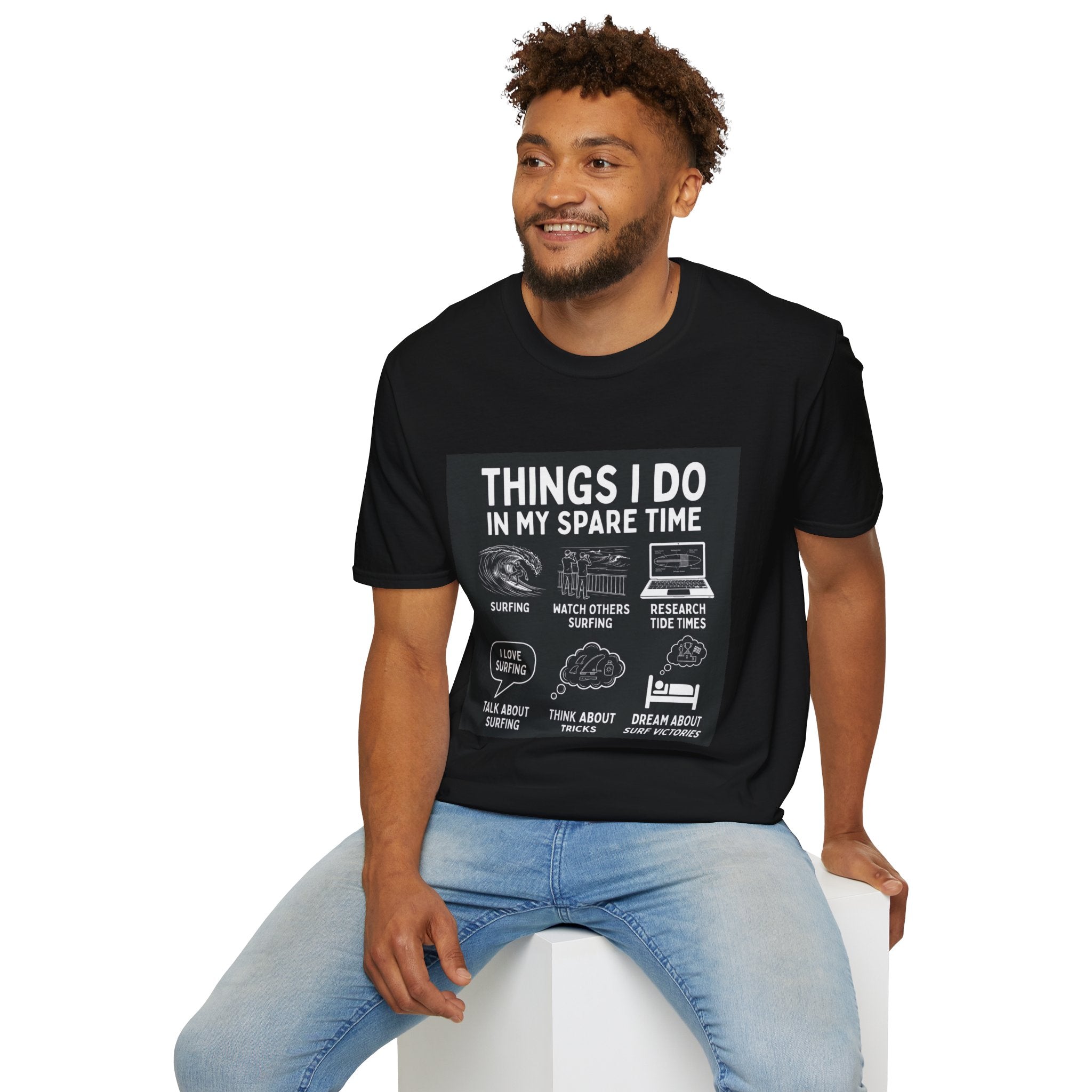 THINGS I DO SURFING Unisex Softstyle T-Shirt