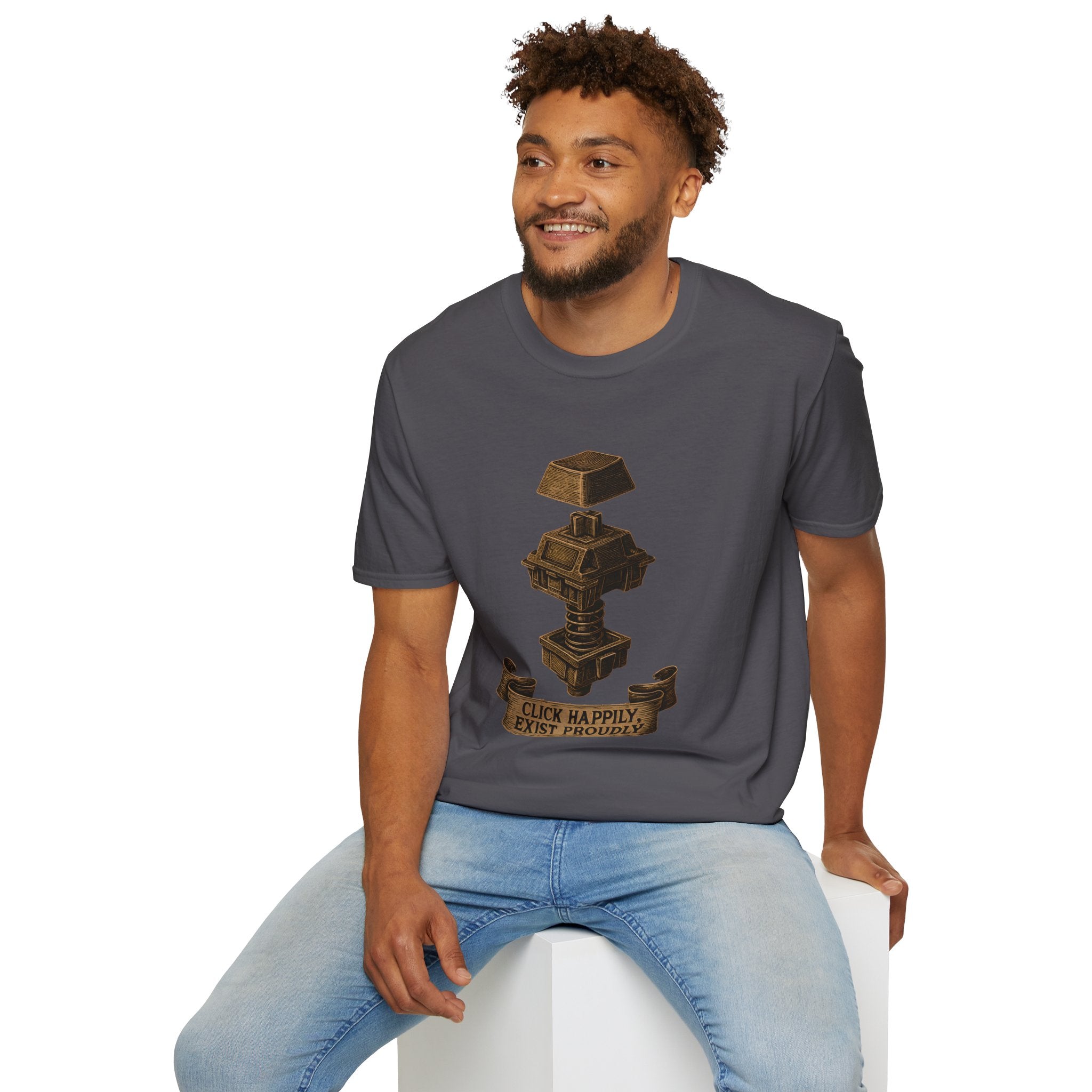 Spring-loaded mechanical sculpture T-Shirt