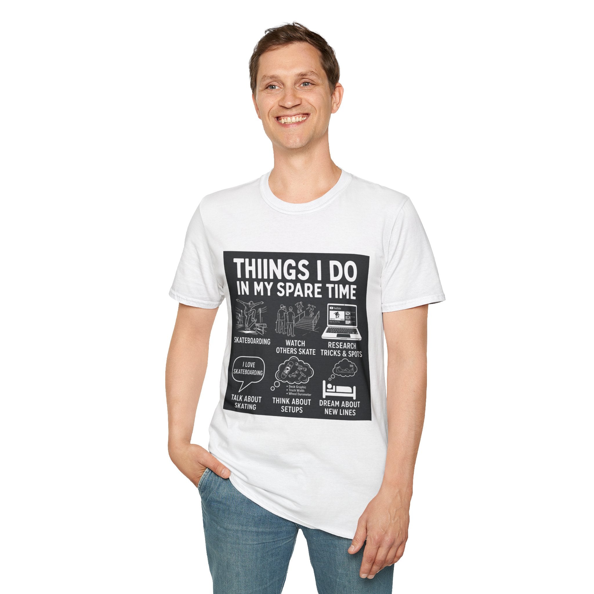 Things I Do In My Spare Time SKATEBOARD Graphic Tee