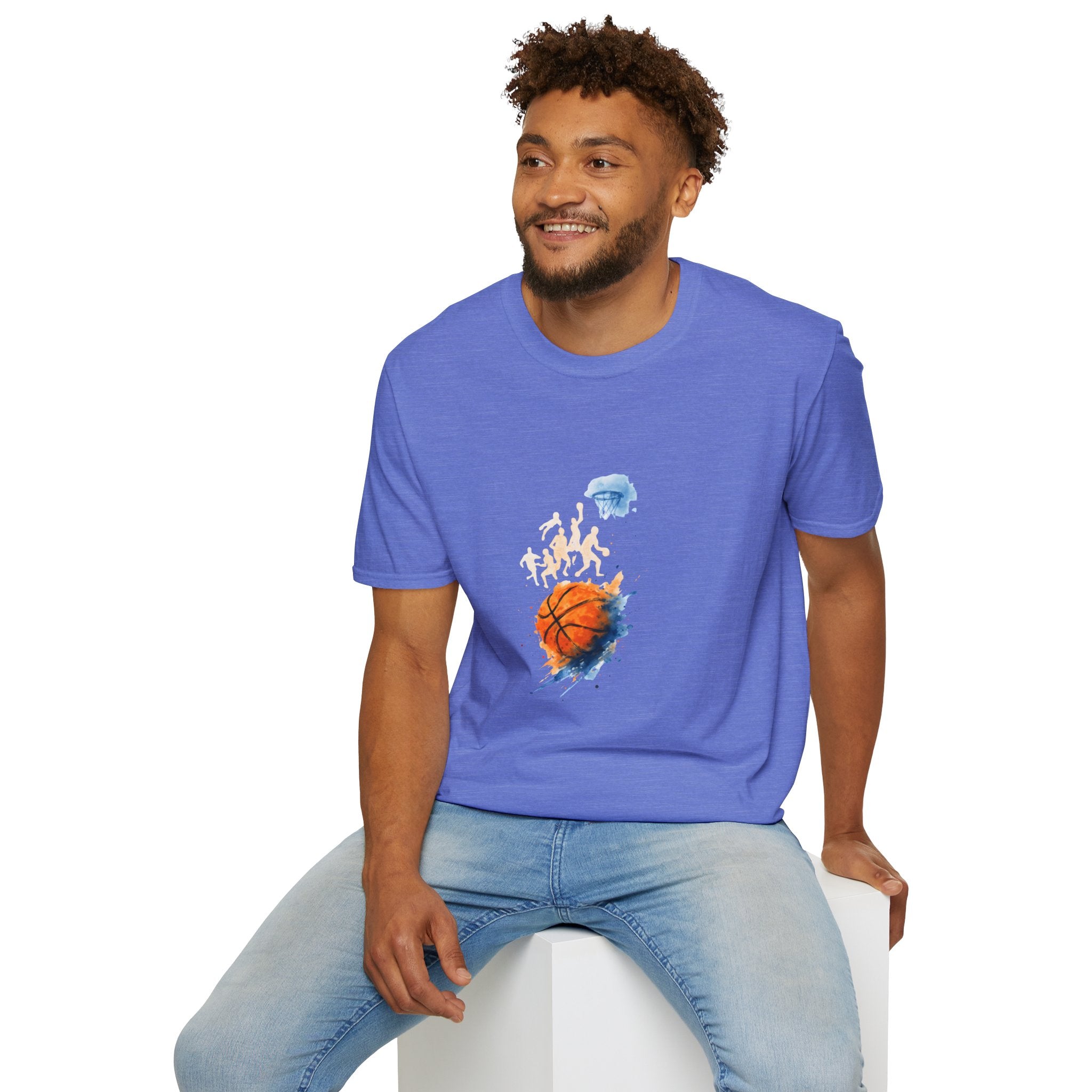 Watercolor basketball scene T-Shirt