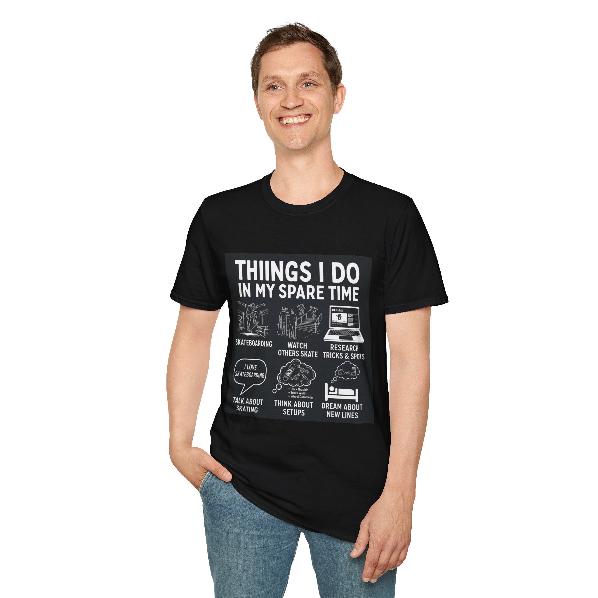 Things I Do In My Spare Time SKATEBOARD Graphic Tee