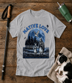 T-Shirt — "Native Love" Moonlight Owl & Family Graphic