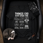 Things I Do In My Spare Time Graphic Tee for Racing, Cars & Tech Fans